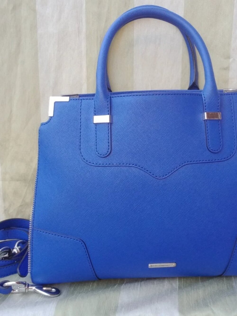 Rebecca Minkoff Blue Leather Purse Handbag SATCHEL SHOULDER BAG